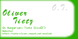 oliver tietz business card